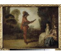 PMEFGJDPE Famous Poster Wall Decor Art Print Images the Enchanting a Young Musician Seduing Two Young Women with His Music by Jean Antoine Watteau Animal Posters for Home Decor 60x90cm