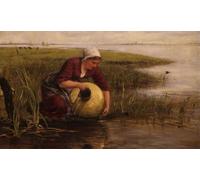 PMEFGJDPE Famous Poster Wall Decor Art Print Images the Milkmaid of Maas by Clarke Hook Animal Posters for Home Decor 60x90cm