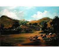 PMEFGJDPE Famous Poster Wall Decor Art Print Images the Painter At the 'la Huerta' Farm by Johann Moritz Rugendas Animal Posters for Home Decor 60x90cm
