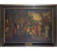 PMEFGJDPE Famous Poster Wall Decor Art Print Images the Preaching of the Baptist by Pieter Brueghel the Younger Animal Posters for Home Decor 60x90cm