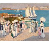 PMEFGJDPE Famous Poster Wall Decor Art Print Images the Quay At Dinard by Famous Artist Animal Posters for Home Decor 60x90cm