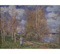 PMEFGJDPE Famous Poster Wall Decor Art Print Images the Small Meadows in Spring by Alfred Sisle Animal Posters for Home Decor 60x90cm
