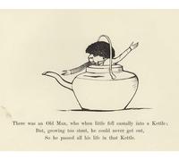 PMEFGJDPE Famous Poster Wall Decor Art Print Images There Was an Old Man Who When Little Fell Casually Into a Kettle by Edward Leaars Animal Posters for Home Decor 60x90cm
