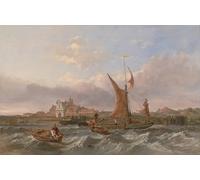 PMEFGJDPE Famous Poster Wall Decor Art Print Images Tilbury Fort Wind Against the Tide by William Clarkson Stanfield Animal Posters for Home Decor 60x90cm