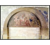 PMEFGJDPE Famous Poster Wall Decor Art Print Images Tympanum Depicting the Virgin of Humility with the Christ Child Surrounded by Simone Maritini Animal Posters for Home Decor 60x90cm