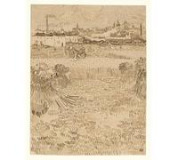 PMEFGJDPE Famous Poster Wall Decor Art Print Images View From the Wheatfields by Vincent Van Gogh Animal Posters for Home Decor 60x90cm