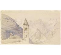 PMEFGJDPE Famous Poster Wall Decor Art Print Images View of the Church Tower From the Top by John Ruskin Animal Posters for Home Decor 60x90cm