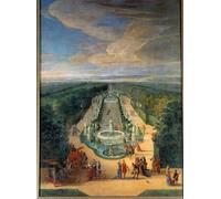 PMEFGJDPE Famous Poster Wall Decor Art Print Images View of the Grove of the Galerie Des Antiques in the Gardens of Versailles Painting by Jean Baptiste Animal Posters for Home Decor 60x90cm