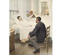 PMEFGJDPE Famous Poster Wall Decor Art Print Images Visit Day At the Hospital by Henri Jules Jean Geoffroy Animal Posters for Home Decor 60x90cm