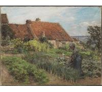 PMEFGJDPE Famous Poster Wall Decor Art Print Images Watering the Garden by Leon Augustin Lhermitte Animal Posters for Home Decor 60x90cm
