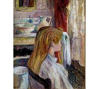 PMEFGJDPE Famous Poster Wall Decor Art Print Images Woman At the Window by Henri De Toulouse Lautrec Animal Posters for Home Decor 60x90cm