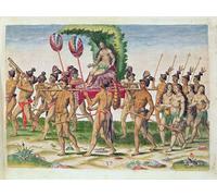 PMEFGJDPE Famous Print Artwork Premium Artwork a Bride Is Carried to the Chief by Jacques Le Moyne Modern Canvas for Home Decor 60x90cm