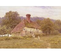 PMEFGJDPE Famous Print Artwork Premium Artwork a Cottage Near Blackdown Sussex by Helen Allingham Modern Canvas for Home Decor 60x90cm