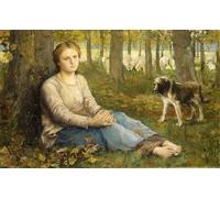 PMEFGJDPE Famous Print Artwork Premium Artwork a Shepherdess and Her Flock by es Swan Modern Canvas for Home Decor 60x90cm