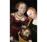PMEFGJDPE Famous Print Artwork Premium Artwork Adam and Eve by Lucas Cranach the Elder Modern Canvas for Home Decor 60x90cm