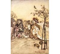 PMEFGJDPE Famous Print Artwork Premium Artwork Alice Adventures in Wonderland by Arthur Rackham Modern Canvas for Home Decor 60x90cm