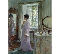 PMEFGJDPE Famous Print Artwork Premium Artwork Attraverso lo specchio Stanhope Alexander Forbes Modern Canvas for Home Decor 60x90cm