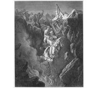 PMEFGJDPE Famous Print Artwork Premium Artwork Bible Death of Korah Dathan and Abiram by Gustave Dore Modern Canvas for Home Decor 60x90cm