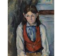 PMEFGJDPE Famous Print Artwork Premium Artwork Boy in a Red Vest by Paul Cézanne Modern Canvas for Home Decor 60x90cm