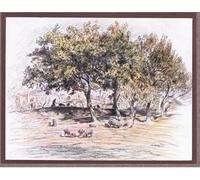 PMEFGJDPE Famous Print Artwork Premium Artwork Friar Juniper Cuts off the Foot of a Pig to Give It to a Sick Man by Eugene Burnand Modern Canvas for Home Decor 60x90cm