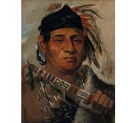 PMEFGJDPE Famous Print Artwork Premium Artwork Grizzly Animal Chief of the Tribe by George Catlin Modern Canvas for Home Decor 60x90cm