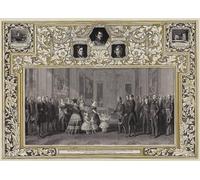 PMEFGJDPE Famous Print Artwork Premium Artwork Her Majesty the Queen Receiving King Louis Philippe in Windsor Castle by Xaver Winterhalter Modern Canvas for Home Decor 60x90cm