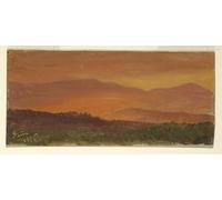 PMEFGJDPE Famous Print Artwork Premium Artwork Hudson Valley and Distant Mountains At Sunset by Frederic Edwin Church Modern Canvas for Home Decor 60x90cm