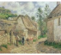 PMEFGJDPE Famous Print Artwork Premium Artwork Jeanne in the Garden Pontoise by Camille Jacob Pissarro Modern Canvas for Home Decor 60x90cm