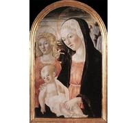 PMEFGJDPE Famous Print Artwork Premium Artwork Lady and Child with an Angel by Francesco Di Giorgio Martini Modern Canvas for Home Decor 60x90cm