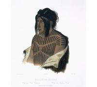 PMEFGJDPE Famous Print Artwork Premium Artwork Mahsettekuiuab Chief of the Cree Indians by Karl Bodmer Modern Canvas for Home Decor 60x90cm
