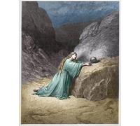 PMEFGJDPE Famous Print Artwork Premium Artwork Mary Magdalene Repentant Engraving in the Bible Illustree by Gustave Dore Modern Canvas for Home Decor 60x90cm