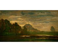 PMEFGJDPE Famous Print Artwork Premium Artwork Moor Bei Saasveld by Piet Mondrian Modern Canvas for Home Decor 60x90cm