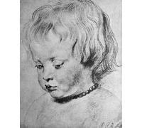 PMEFGJDPE Famous Print Artwork Premium Artwork Nicholaas Rubens Wearing a Coral Necklace by Peter Paul Rubens Modern Canvas for Home Decor 60x90cm