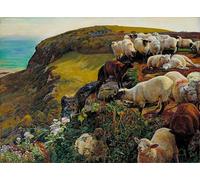 PMEFGJDPE Famous Print Artwork Premium Artwork Our English Coasts by William Holman Hunt Modern Canvas for Home Decor 60x90cm