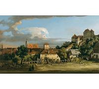 PMEFGJDPE Famous Print Artwork Premium Artwork Pirna the Obertor From the South by Bernardo Bellotto Modern Canvas for Home Decor 60x90cm