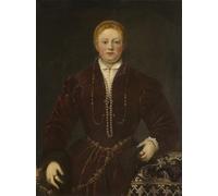 PMEFGJDPE Famous Print Artwork Premium Artwork Portrait of a Young Lady by Jacopo Robusti Tintoretto Modern Canvas for Home Decor 60x90cm
