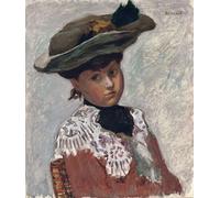 PMEFGJDPE Famous Print Artwork Premium Artwork Portrait of a Young Woman or the Hat Portrait De Jeune Femme by Pierre Bonnard Modern Canvas for Home Decor 60x90cm