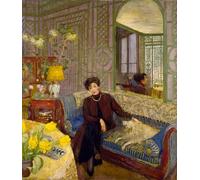 PMEFGJDPE Famous Print Artwork Premium Artwork Portrait of Marcelle Aron Wife of Tristan Bernard by Edouard Vuillard Modern Canvas for Home Decor 60x90cm