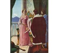 PMEFGJDPE Famous Print Artwork Premium Artwork Queen Giovanna Ii of Naples Nullifies the Adoption of Alfonso D'aragona by Tancredi Scarpelli Modern Canvas for Home Decor 60x90cm
