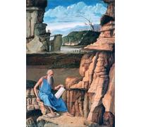 PMEFGJDPE Famous Print Artwork Premium Artwork Saint Reading in a Landscape by famous artist Modern Canvas for Home Decor 60x90cm