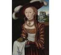 PMEFGJDPE Famous Print Artwork Premium Artwork Salomé by Lucas Cranach the Elder Modern Canvas for Home Decor 60x90cm