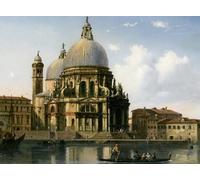 PMEFGJDPE Famous Print Artwork Premium Artwork Santa Maria Della Salute by Carlo Bossoli Modern Canvas for Home Decor 60x90cm