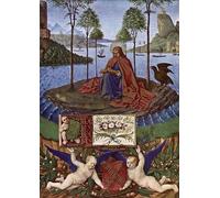 PMEFGJDPE Famous Print Artwork Premium Artwork St John At Patmos by Jean Fouquet Modern Canvas for Home Decor 60x90cm