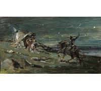 PMEFGJDPE Famous Print Artwork Premium Artwork Stage Design for the Opera Ruslan and Lyudmila by Konstantin Alekseevich Korovin Modern Canvas for Home Decor 60x90cm