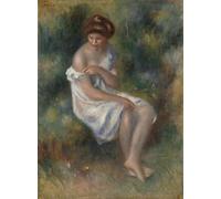 PMEFGJDPE Famous Print Artwork Premium Artwork the Bather by Pierre Auguste Renoir Modern Canvas for Home Decor 60x90cm