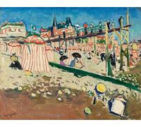 PMEFGJDPE Famous Print Artwork Premium Artwork the Beach of Sainte Adresse by Albert Marquet Modern Canvas for Home Decor 60x90cm