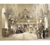 PMEFGJDPE Famous Print Artwork Premium Artwork the Chapel of Saint Catherine At Mount Sinai Monastery by David Roberts Modern Canvas for Home Decor 60x90cm