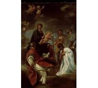 PMEFGJDPE Famous Print Artwork Premium Artwork the Collegio Romano Fresco by Andrea Sacchi Modern Canvas for Home Decor 60x90cm