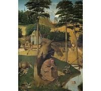 PMEFGJDPE Famous Print Artwork Premium Artwork the Conjuror Detail by Hieronymus Boske Modern Canvas for Home Decor 60x90cm