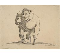 PMEFGJDPE Famous Print Artwork Premium Artwork the Cripple with a Crutch and a Wooden by Jacques Callot Modern Canvas for Home Decor 60x90cm